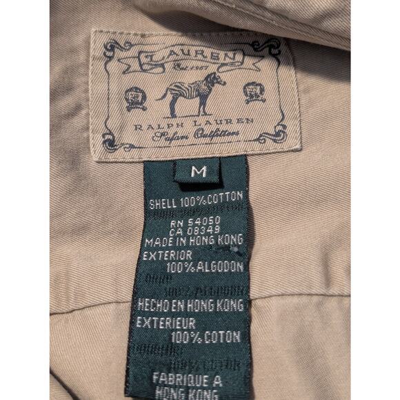 Lauren Ralph Lauren Safari Field Shirt Khaki Utility Pockets Unisex Size Medium - Picture 3 of 13